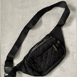 Quilted nylon belt bag